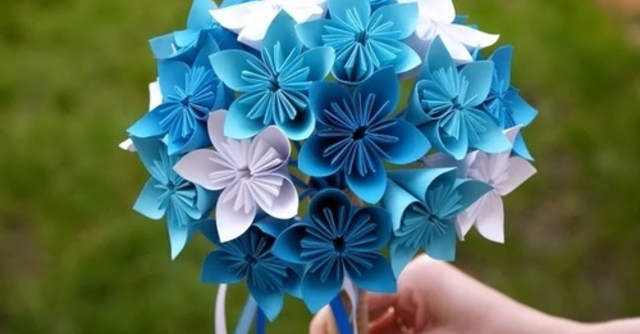 意外と簡単！花の折り方《シンプル・立体的・花の装飾》｜折り紙動画