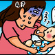 【子育て絵日記4コママンガ】つるちゃんの里帰り|（113）二の腕オッパイ