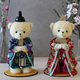 おしゃれでカワイイ『テディベア立ち雛飾り』