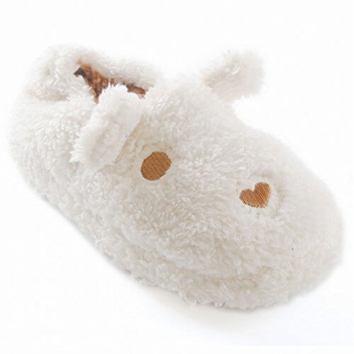 キッズ・子供用 ガールズ どうぶつスリッパ スリッポン ルームシューズ 女の子 (20cm~20.5cm) (クリーム/茶),キッズ,ルームシューズ,