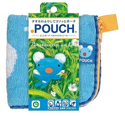 アイアップ ポーチになるハンカチ どっとポーチ ペネロペテタンレール ブルーAD 23×1.2×11.5cm,ペネロペ,絵本,