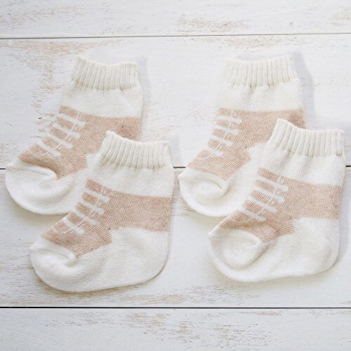 2足組　日本製　オーガニックコットン　ベビーソックス　スニーカー柄　新生児用 8センチ ベビー用靴下,出産祝い,靴下,