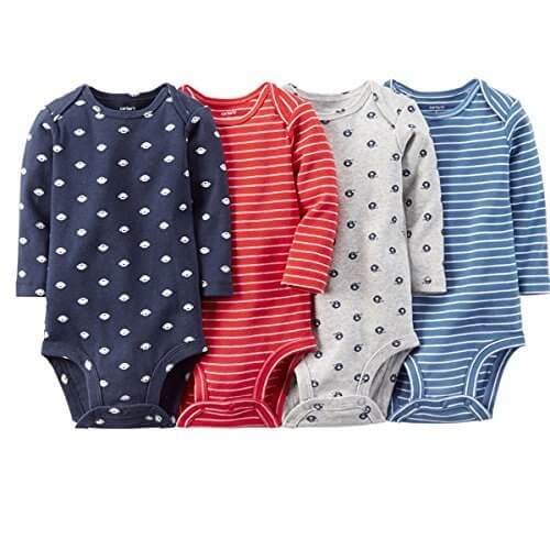 カーターズ Carter's 2015年秋冬最新作 男の子用アメフトボーダー物語長袖ボディースーツ4枚セット ロンパース カバーオール (24months... [並行輸入品],出産祝い,ロンパース,