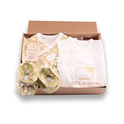 【TYGJ】オーガニックコットン ベビー服 新生児 豪華 肌着セット コンビ肌着 （ロンパースセット2枚& 赤ちゃんの靴 1足) 子供服 有機栽培綿100％　出産祝い ギフトセット,出産祝い,ロンパース,