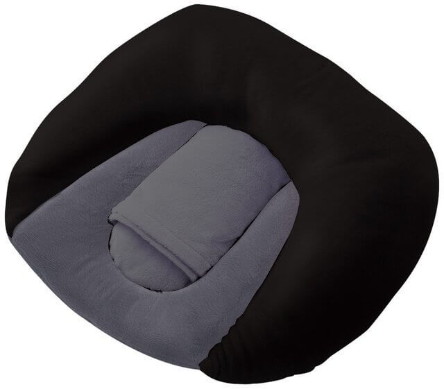 うさぎ先生の知恵 よもぎ骨盤温座クッション ブラック,骨盤クッション,