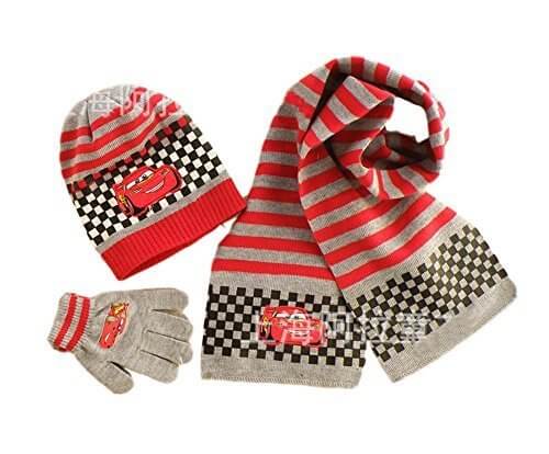 カーズ 2-5才 手袋 マフラー 帽子 3点セット レッド,子ども,マフラー,