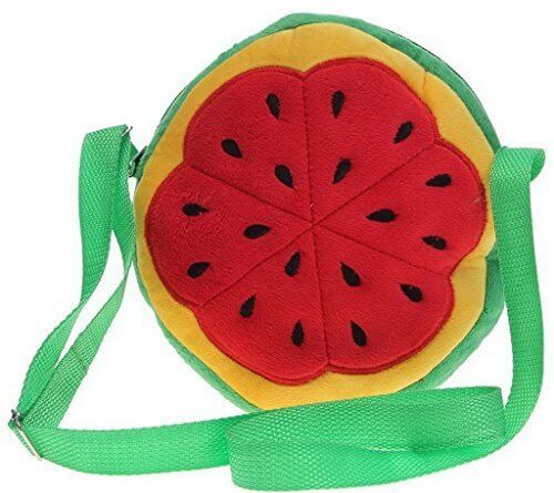 (ラボーグ) La Vogue スイート キッズポシェット ぬいぐるみカバン 斜めがけバッグ 子ども用ショルダーバッグ 果物 小物入りポーチ 女の子 グリーン,キッズ,バッグ,