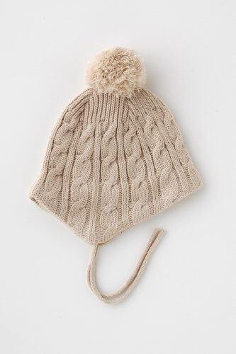 (チャックル) chuckle *ボンシュシュ*ボンボン付きニット帽子【46cm48cm】 ベージュ 46cm48cm P9290-00-50,子供,ニット,帽