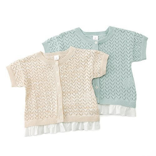 【アウトレット】dolcina (ドルチーナ) ニットカーディガン(80～130cm)キムラタンの子供服 ベージュ 80 (33240x33440-151b),子供,ニット,帽