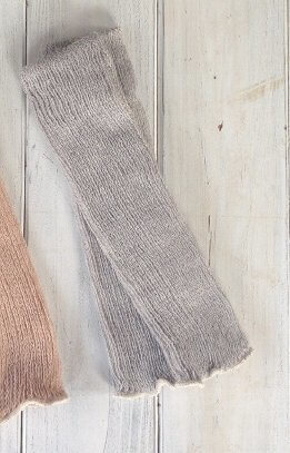 オーガニックコットン　日本製ベビー用　レッグウォーマー　グレー,子供,ニット,帽