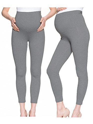 【MIKA&MAYA】 マタニティ レギンス ロング丈 パンツ 妊婦 レディース (チャコール M),マタニティレギンス,