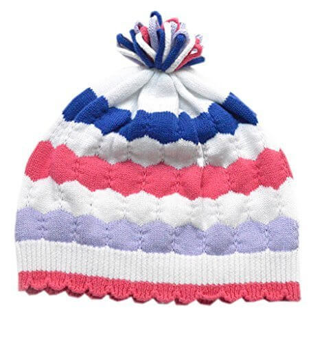 (コ-ランド) Co-land ベビー帽子 新生児ハット ニット帽子 子供用キャップ カラフル 冬防寒 赤ちゃん キッズ帽子 幼児 女の子 お出かけ ホワイト S,ベビー,ニット帽,