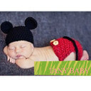 【02P11Apr15】かわいいベビーニット帽　コスプレ(着ぐるみ)☆ミッキー☆ブルマ付き出産祝い お食い初めの記念撮影や寝相アートに☆,ベビー,ニット帽,