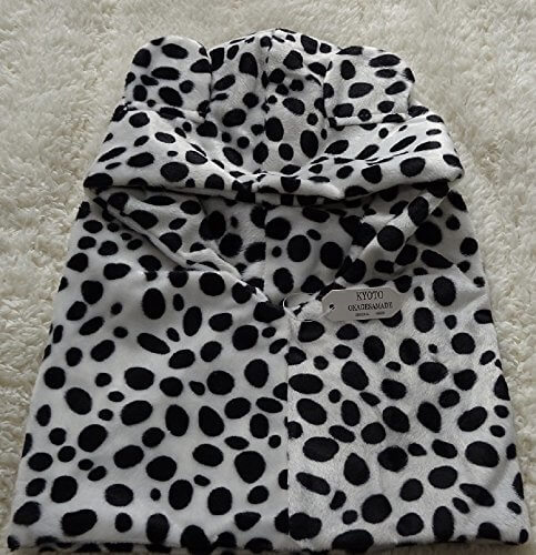京都 おかげさまで ベビー ＆ キッズ かわいい クマさんのお耳 すっぽり フード ＆ ネックウォーマー 選べる カラー (ヒョウ柄白色),ベビー,ニット帽,