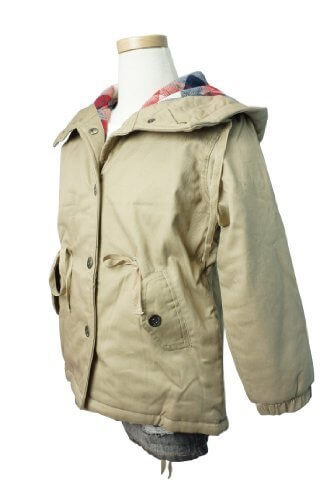 【 Pulle-feuille 】『 インナーチェック モッズコート （ 厚手 ver）』 アウター ジャケット フード キッズ ジュニア スクール ガールズファッション（ 子供服 ） 並行輸入品 KH-110,キッズ,モッズコート,