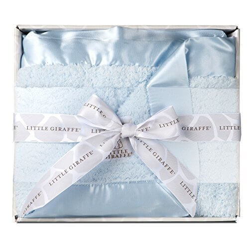 リトルジラフ Little Giraffe 【正規代理店輸入】 シェニール ベビーブランケット(ブルー)/BOX入り lg0001-01B,出産祝い,ブランケット,