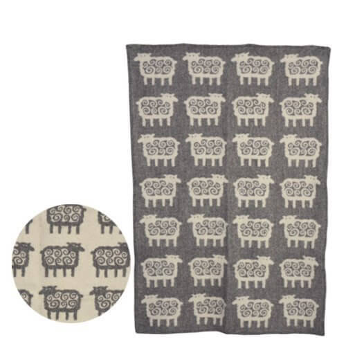 [クリッパン] KLIPPAN ウールブランケット 90x130 Sheep グレー [並行輸入品],出産祝い,ブランケット,