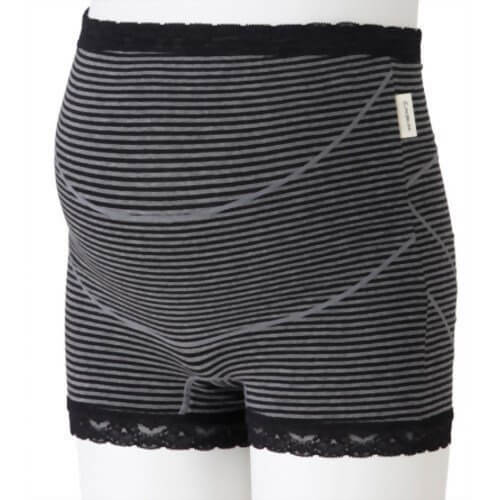 犬印本舗 ママと犬印の共同企画らくばきパンツ妊婦帯 M チャコールグレー 綿 HB8363,妊婦帯,