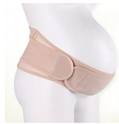 妊婦帯　【M-online】　ダブルベルトでしっかりフィット！　 妊婦用サポーター　 腹帯　 産後骨盤ベルト　　骨盤矯正　 マタニティガードル　 フリーサイズ　　簡単装着　　柔らか　　通気性良　　産前、産後に　　交換保証付き (ベージュ),妊婦帯,