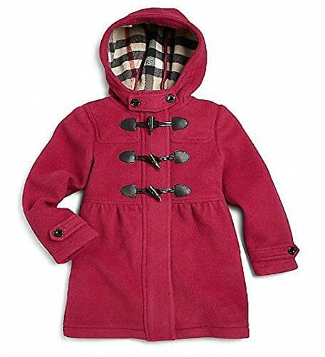 (バーバリー) BURBERRY Girl's Wool Duffle Coat 女の子のウール ダッフル コート 0473606990578 (並行輸入品) {zzeems} (7, Pink),キッズ,ダッフルコート,