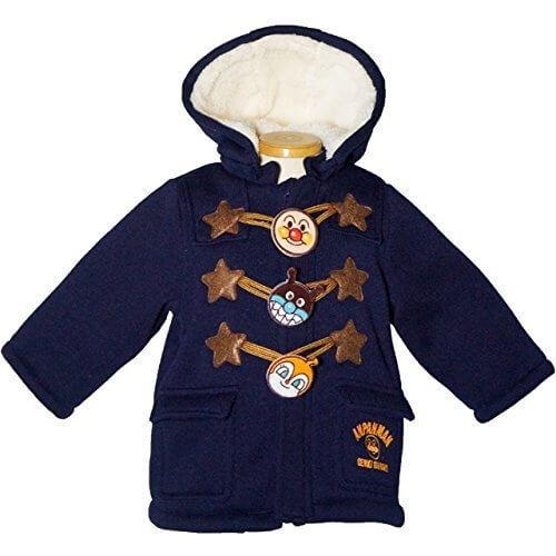 2016年 秋冬 アンパンマン ジップアップ ダッフルコート ANPANMAN ネイビー◇80cm,キッズ,ダッフルコート,