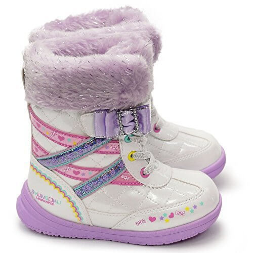 [シュンソク] 瞬足 瞬足レモンパイ W235 子供用ブーツ ボア付 防水 防寒 雪国寒冷地仕様 シロ 17.0cm,瞬足,