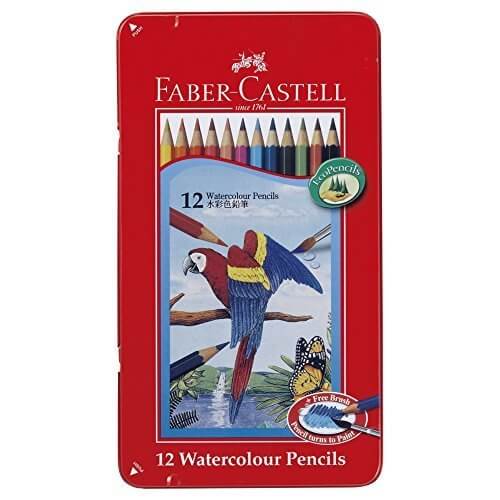 ファーバーカステル 水彩色鉛筆 平缶 12色セットTFC-WCP/12C,色えんぴつ,
