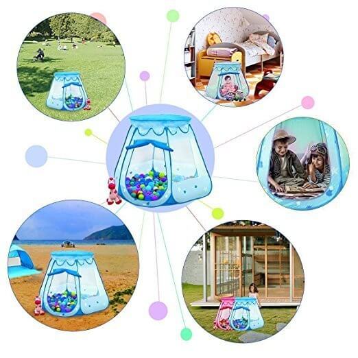 BATTOPブルー子供テント　,ボールプール,家庭用,