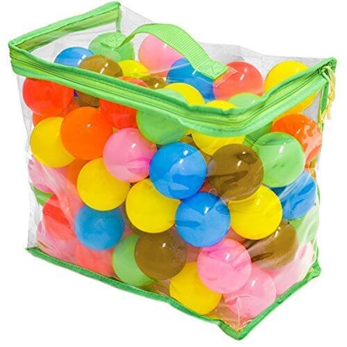 FIELDOOR カラーボール 7色 100個入り 直径5.5cm 【やわらかポリエチレン製】 （プール/ボールプール/ボールハウス用）,ボールプール,家庭用,