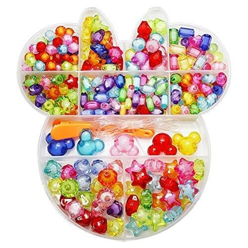 ラブリービーズ 【ミッキー】 ビーズ アクセサリー ミッキーマウスビーズ ミッキー収納ケース付 ヘアピン キット パーツ ハンドメイド DIY材料 手作り ブレスレット,手作り,ブレスレット,