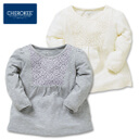 [CHチェロキー]天竺無地レース長袖Tシャツ　女の子【80cm・90cm・95cm】【春もの】,西松屋,オンライン,