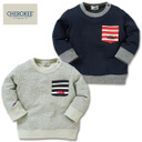 [CHチェロキー]裏毛 ポケットボーダー英字トレーナー　男の子【60-70cm】,西松屋,オンライン,