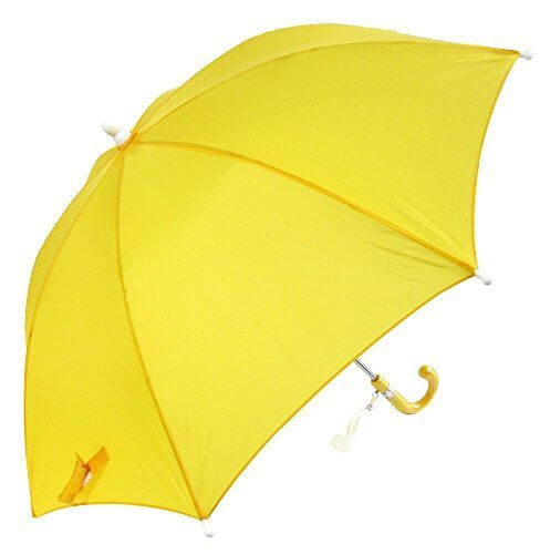 幼稚園児位までのお子様に最適！　【無償修理対象】　指をはさまない開閉らくらくの安心安全な手開き傘　無地　４７ｃｍ (黄)適応身長　95ｃｍ～110ｃｍ,子ども,傘,