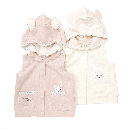 coeur a coeur (クーラクール) うさみみベスト (70～100cm) キムラタンの子供服 ピンク 100 (44011-161a),ベビー,ベスト,