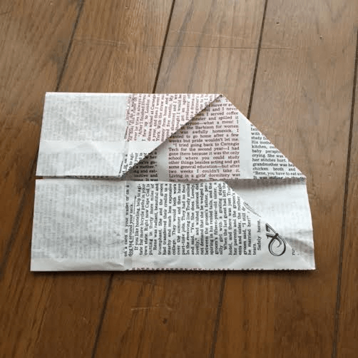 作り方(上下の折り方) オリジナル,兜,作り方,新聞紙