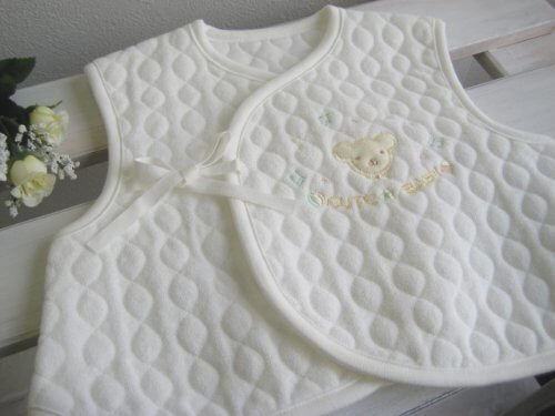 コットン　シンカーパイル　中わた入り　ベビーベスト,ベスト,新生児,選び方