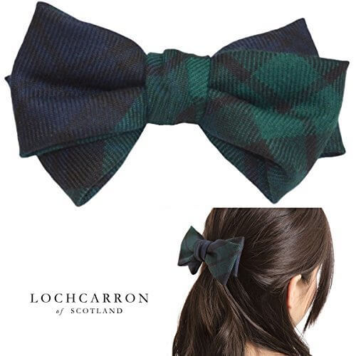 英国スコットランド Lochcarron of scotland ロキャロン ブラックウォッチ タータン リボン ヘアバレッタ レディース 女の子 ヘアアクセサリー プレゼント おしゃれ かわいい ギフト 人気 母の日 [並行輸入品],キッズ,ヘアアクセサリー,