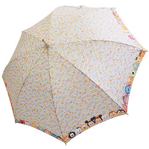 ディズニー 子供用 転写プリント つむつむ 長傘 手開き カラフル 8本骨 58cm 130~145cm 3650 [正規代理店品],小学生,女の子,キャラクター
