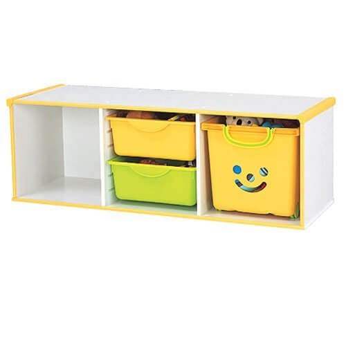 アイリスオーヤマ キッズコンセプト キッズカラーボックス引出しセット ホワイト/ペールイエロー,おもちゃ,収納,カラーボックス