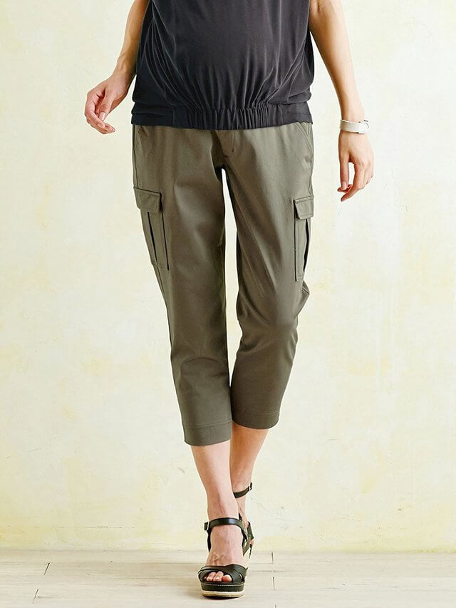  P ・ パンツ サテン カーゴ クロプト パンツ,マタニティ,パンツ,