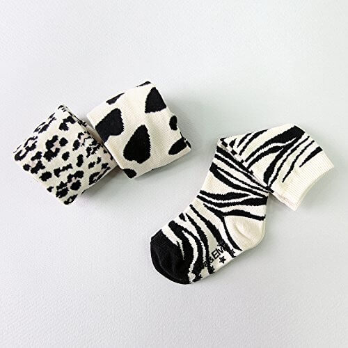 Eva&Elvinキッズ男の子滑り止め3足セットニーハイソックス靴下 Animal Knee Socks Set M,キッズ,ハイソックス,