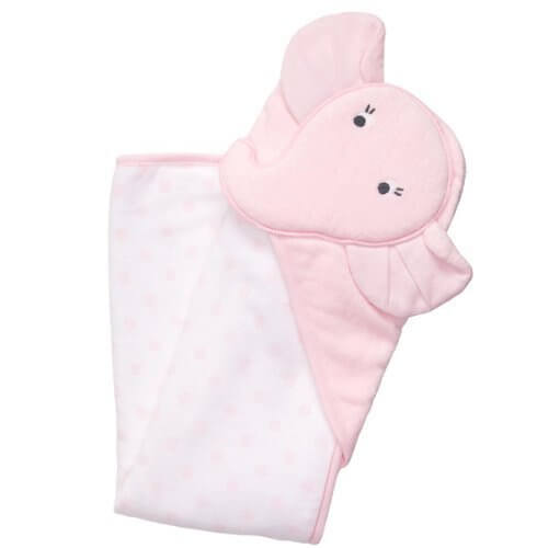 カーターズ（Carter's）【2014年】【薄ピンクゾウさんフード付バスタオル】女の子用ベビーピンク水玉模様&ぞうさんフード付きベビー用タオルケット,白ブランケット,毛布【並行輸入】,出産祝い,バスローブ,