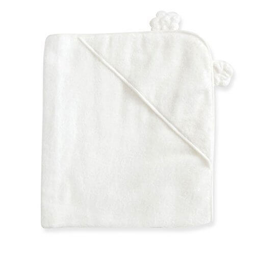 白雲(HACOON) Hooded Towel おくるみ (フード付) ホワイト,出産祝い,バスローブ,