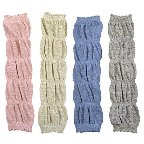 Sunny Step(サニーステップ）　ベビーレッグウォーマー2足セット　綿100％　日本製　15A-053 (デニム＆ピンク),デニム,生地,