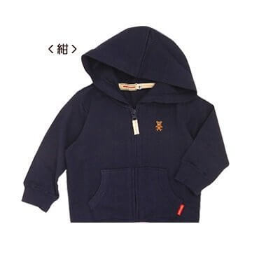 ミキハウス(mikihouse）　☆Every Day mikihouse☆ ソフト天竺パーカー 　11-3701-841 (80ｃｍ, 紺),ベビー,パーカー,
