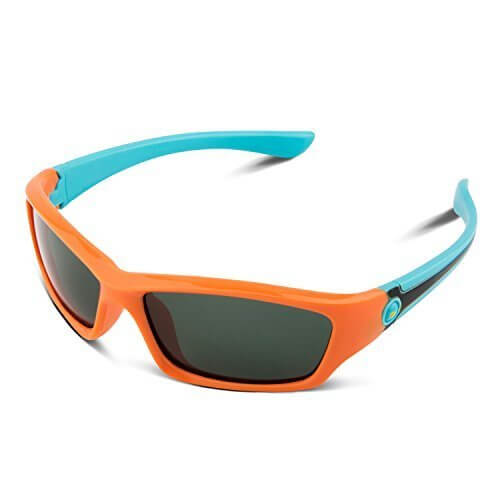 RIVBOS（リバッズ）RBK025　キッズ　子供用サングラス　偏光レンズ　ゴムフレーム　UVカット (イェロー),キッズ,サングラス,