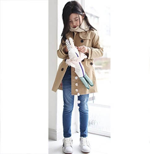 kiyomi 子供 トレンチコート 女の子 ジャケッ 春 秋 キッズ コート 子供服 100 110 120 グレー カーキ,キッズ,トレンチコート,