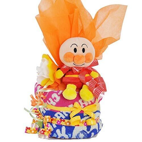 すまいる おむつケーキ ＜ アンパンマンシリーズ ＞ 1段 4種類から選択 出産祝い ギフト 【 名入れ 刺繍 ＆ メッセージカード ＆ ラッピング 無料 】 （ オムツ パンパース M ） 男の子 女の子 お祝い プレゼント （ アンパンマン ）,出産祝い,3000円,