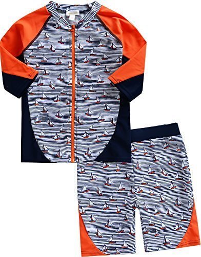 [Vaenait Baby] 2-7歳ラッシュガード水泳スイムウェアベビー 子供水着上下セット Sufer L,子ども,紫外線対策,ラッシュガード