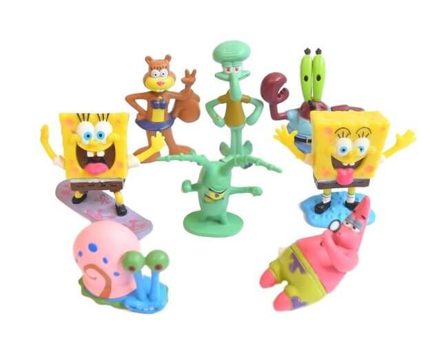 スポンジボブと仲間達 アクアリウム オーナメント 8個セット 水槽オブジェ,スポンジボブ,DVD,